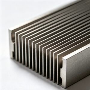 VanWeTech skived aluminum heat sink with long strip side slot design, high density fin heat sink for LED lighting and electronic components, custom thermal solution manufacturer