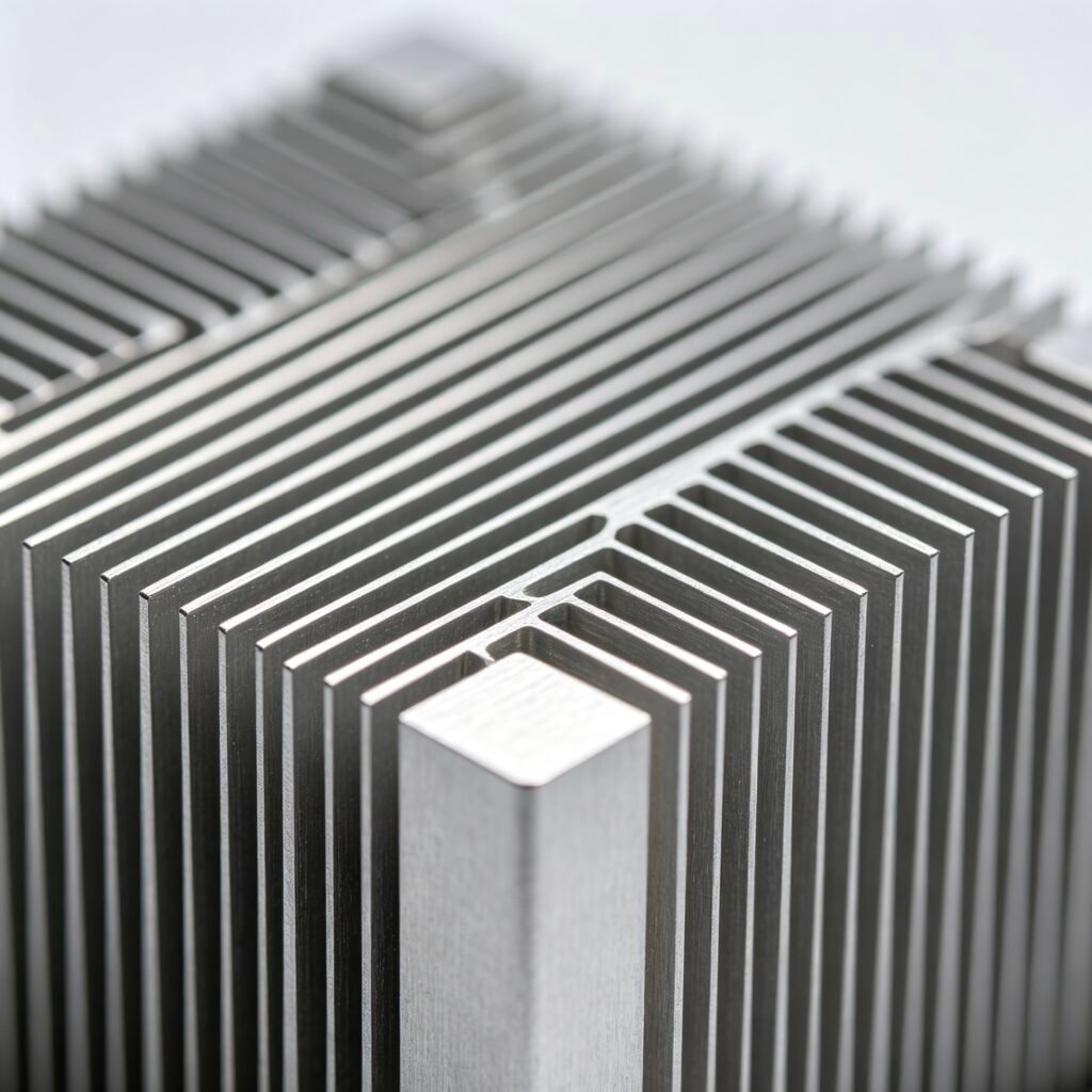 VanWeTech skived heat sink with center boss and cross fin design, high performance aluminum heat sink for CPU and GPU cooling, premium thermal management component