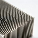 VanWeTech serrated edge skived high density fin heat sink, enhanced surface area aluminum heat sink for industrial equipment, high efficiency cooling solution for power modules