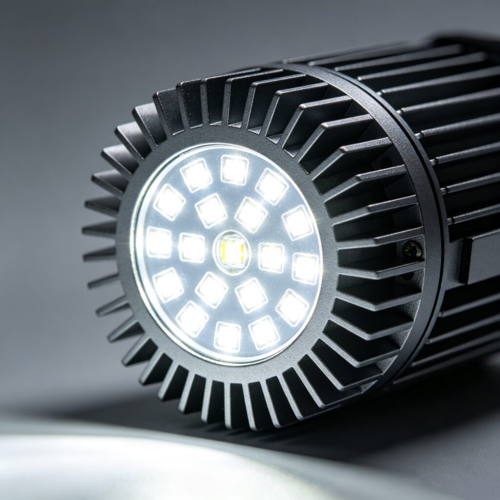 Premium Vanway Tech straight fin heatsink designed for high-brightness LED spotlight and downlight applications, providing superior heat dissipation for commercial lighting.