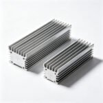 Vanway Tech dual long straight fin aluminum heat sinks, custom extruded aluminum heatsinks for inverter and LED driver cooling