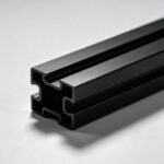 Black anodized T slot aluminum extrusion profile, heavy duty 6063 industrial black matte aluminium frame extruded bar, high strength corrosion resistant custom aluminum extrusions