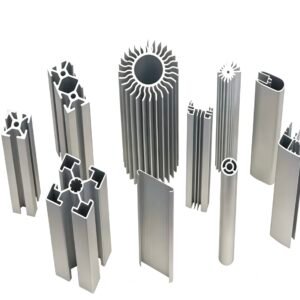 Vanway Tech custom extruded aluminum profiles, 6063-T5 alloy industrial aluminum extrusion products, including heat sink, T-slot frame, and special-shaped profiles for equipment, electronics and construction applications