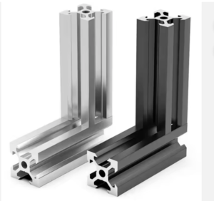 Vanway Tech 2020 T-slot aluminum extrusion profile, silver and black anodized 20x20mm 6063-T5 alloy extruded aluminum rail, for 3D printer frame, furniture, automation equipment and industrial workbench