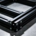 VanWay-tech 20 series T-slot aluminum extrusion close-up, high precision 6063-T5 aluminum profile with clear T-groove structure