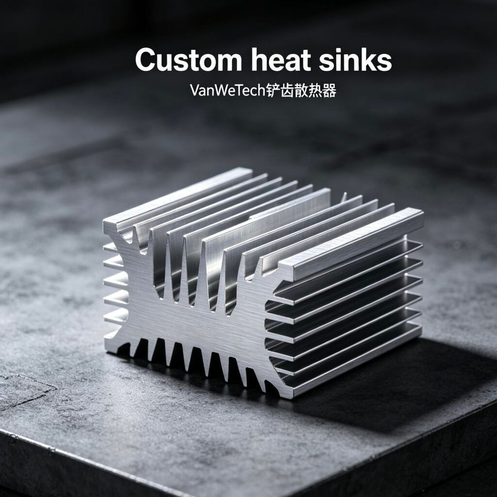 vanway-tech custom skived fin heat sink, high efficiency aluminum cooling component for industrial and automotive applications