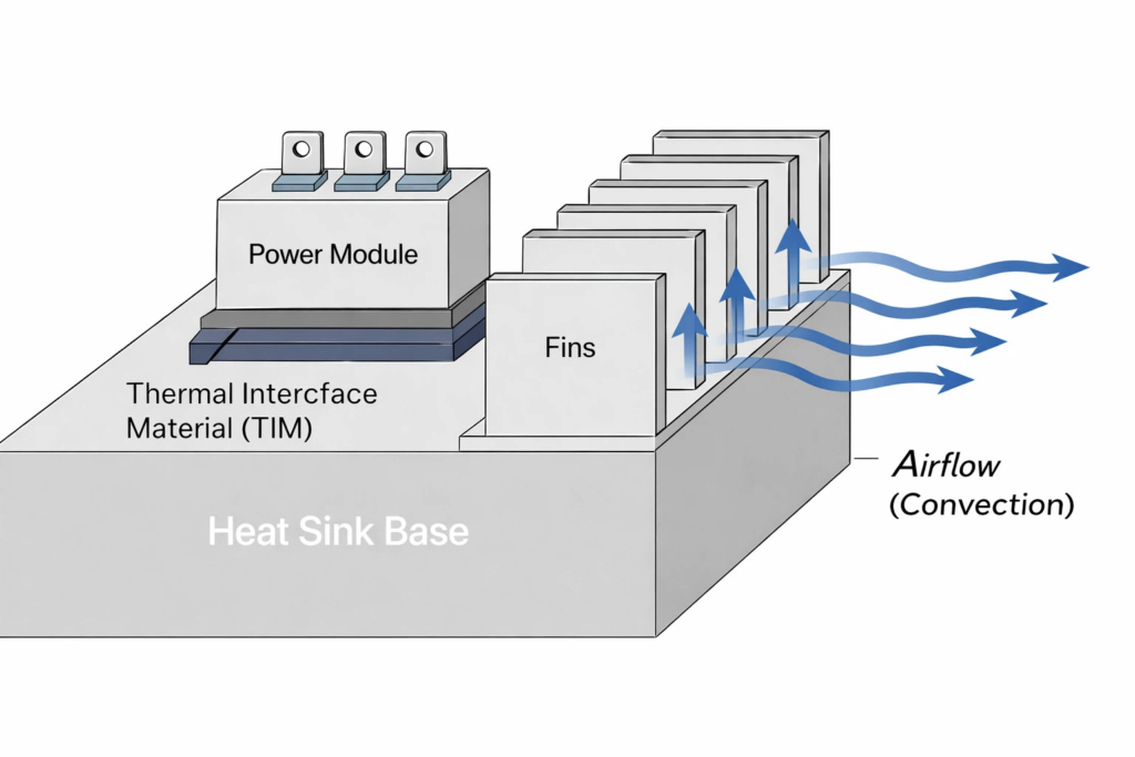 aluminum‑heat‑sink‑thermal‑conduction‑diagram