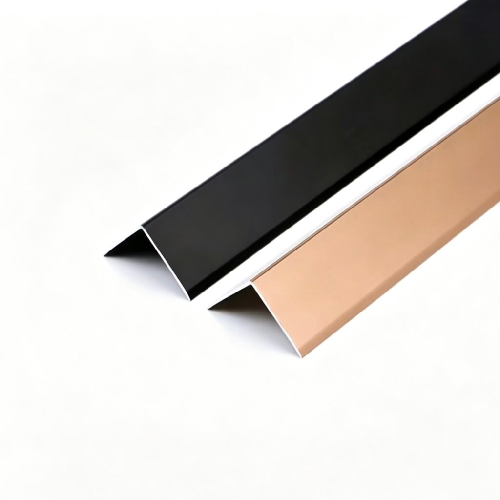 Colorful anodized L shape aluminum angle extrusion profile, decorative 90 degree aluminum corner edge trim protector for wall, furniture and building construction