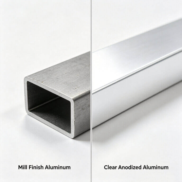 mill finish aluminum vs clear anodized aluminum