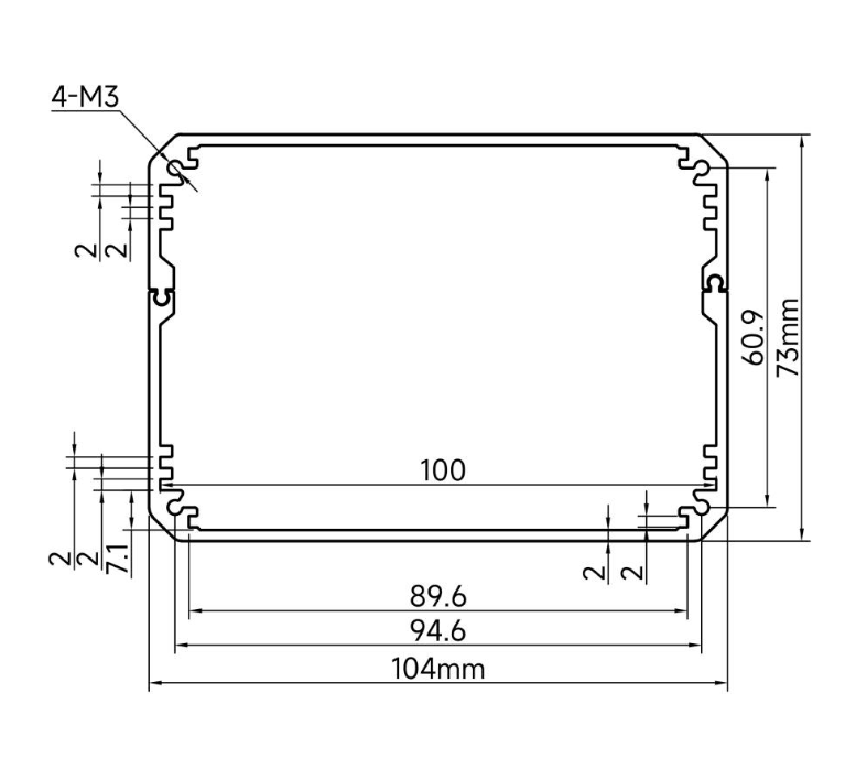 extruded aluminum heatsink enclosure produced by Vanway Tech - www.vanway-tech.com